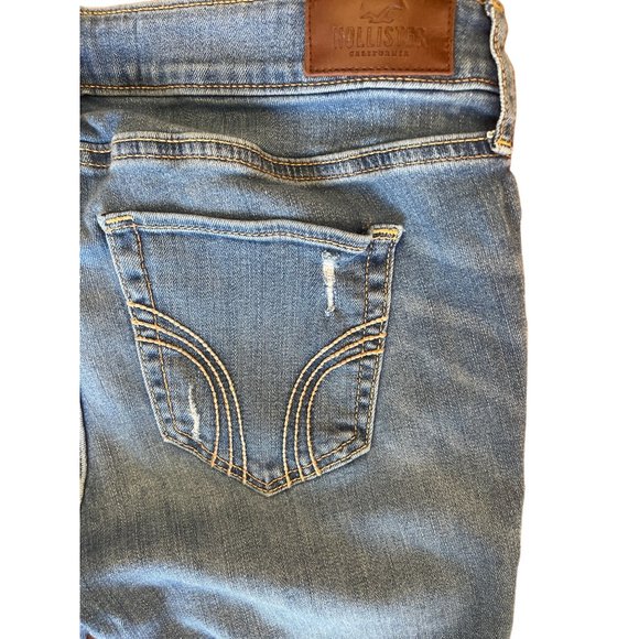 Hollister Women's Low Rise Super Skinny Distressed Ripped Jeans Size 7R - Picture 8 of 8